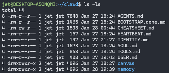 Verzeichnis von clawdbot / Moltbot